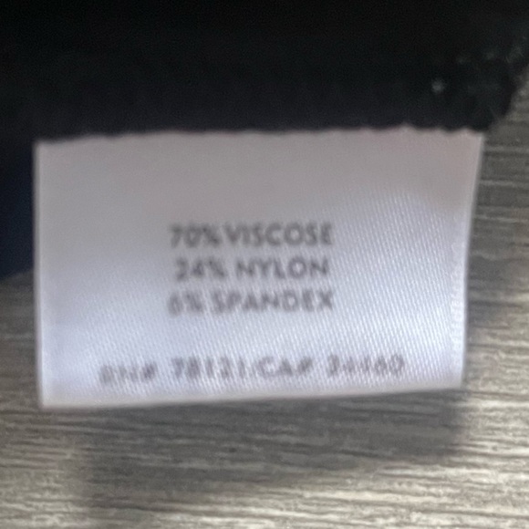 Eileen Fisher Black Cropped Wide Leg Pull On Elastic Waist Viscose Pants Size L - Picture 6 of 8